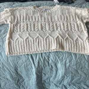 Old Navy Women's Textured Cream Sweater
